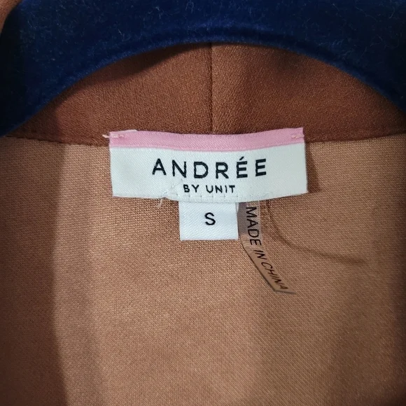 Andree by Unit Puff Sleeve Chestnut Brown Blazer Size S - Picture 10 of 11